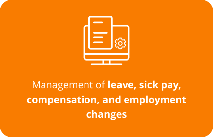 Management of leave, sick pay, compensation, and employment changes