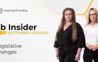Legislative changes for businesses in September that Sb Accounting & Consulting experts shared during the Sb Insider Webinar on 17.09.2026